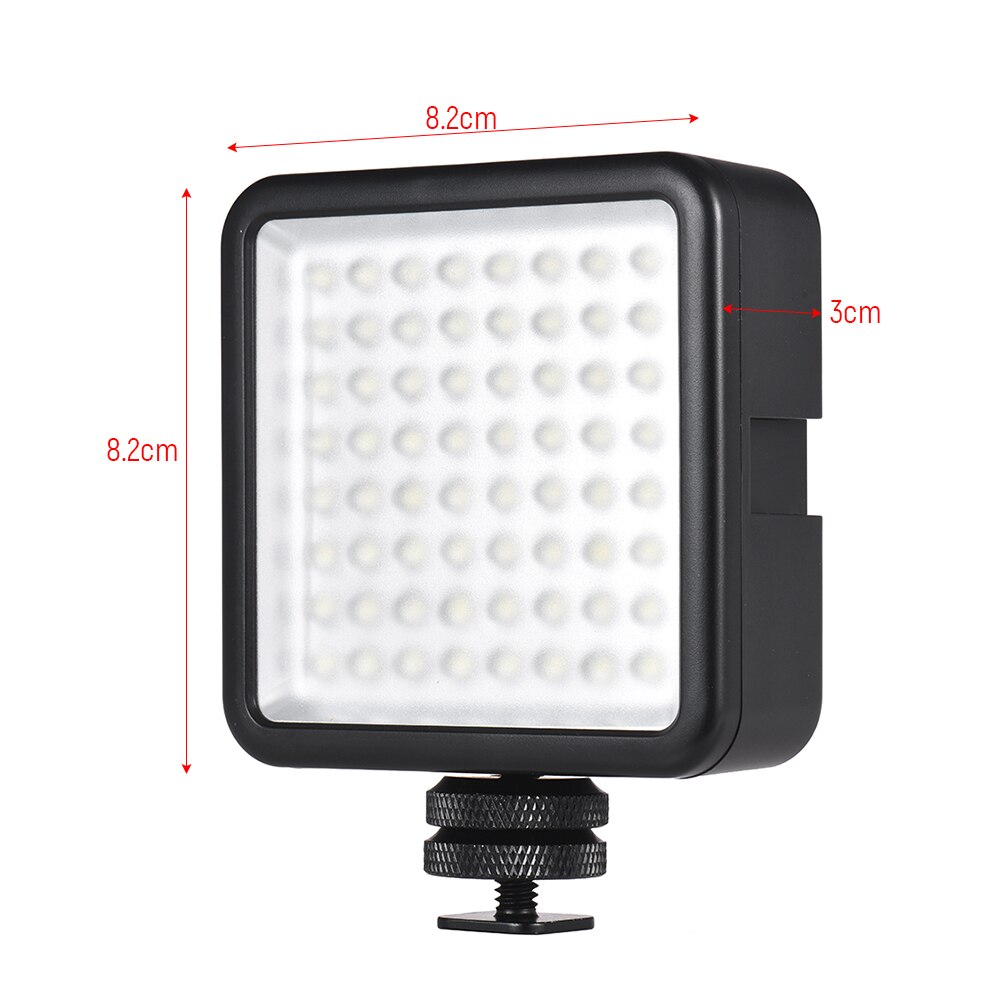 Andoer LED Panel Light 64 USB Continuous On Camera Portable Mini Dimmable Camcorder Video LED Lighting for Canon Nikon Sony