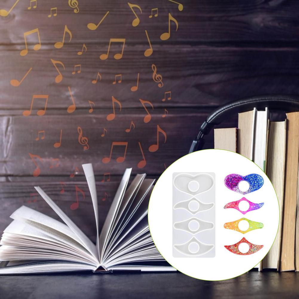 Soporte para páginas de libros, Molde de resina DIY para marcapáginas de lectura, moldes de silicona para el pulgar, soporte para páginas de libros, marcapáginas de resina epoxi, Clip para libros de