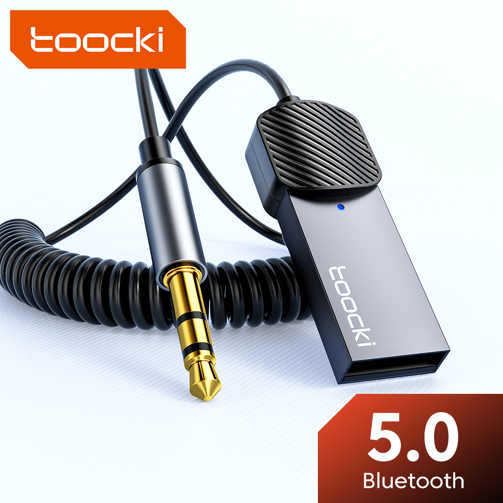 Toocki Draadloze Bluetooth 5.0 Ontvanger Adapter 3.5mm Jack Audio Muziek Dongle USB Auto Bluetooth Zender voor Aux Auto speaker