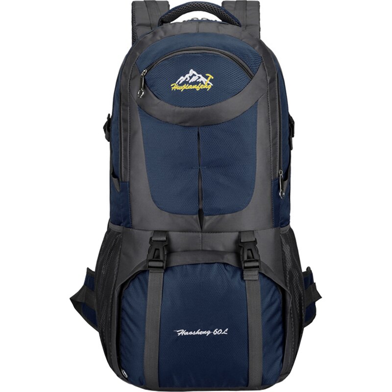 60L Outdoor Long Distance Trip Shoulders Bag Cycling Backpack Mountaineering Camping Travel Knapsack Climbing Hiking Rucksack: Navy bag only