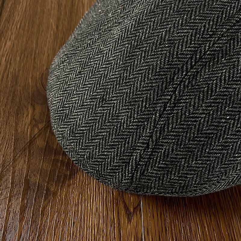 Classic Men's Stylish Caps Herringbone Newsboy Caps Cotton Wool Blend Beret Hat Flat Brim Vintage Men Berets Cap NZ285