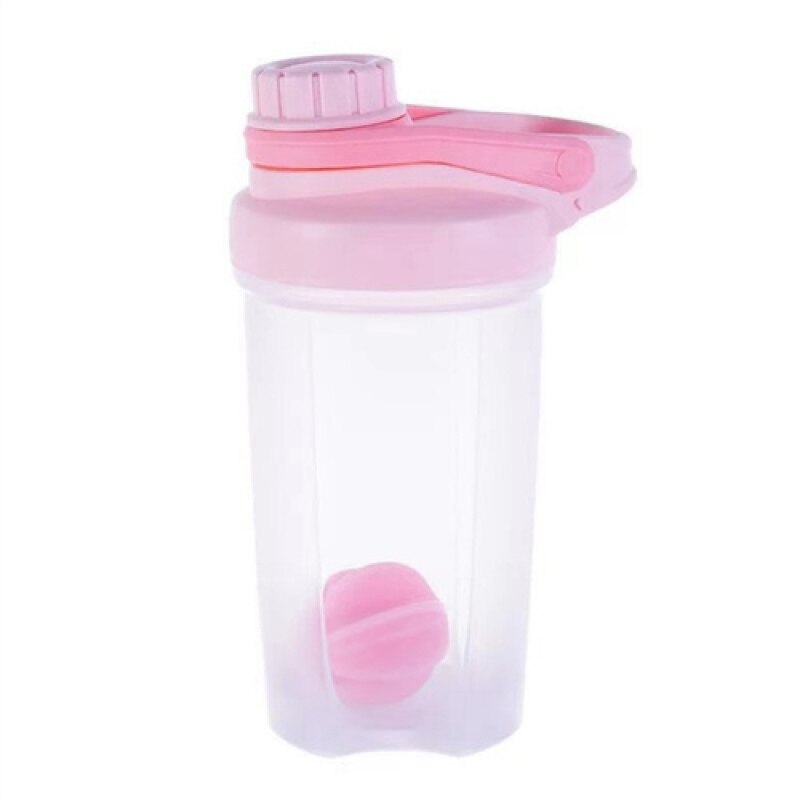 Taza de agua morada de gran capacidad, taza de plástico lista para usar a mano, bonita taza de Color puro transparente para estudiantes, taza de batido de verano: 601-700 ml / Pink