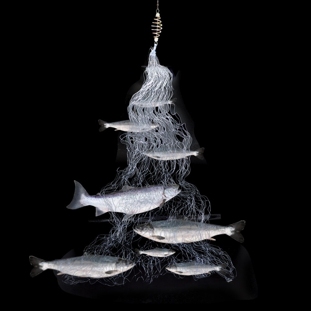 Trappola per rete da pesca sul ghiaccio invernale Multi Size rete per perline luminosa rete per pesci attrezzatura da pesca Design in rame Shoal Cast trappola per pescaaccessori per la pesca Esche artificiali per la pe