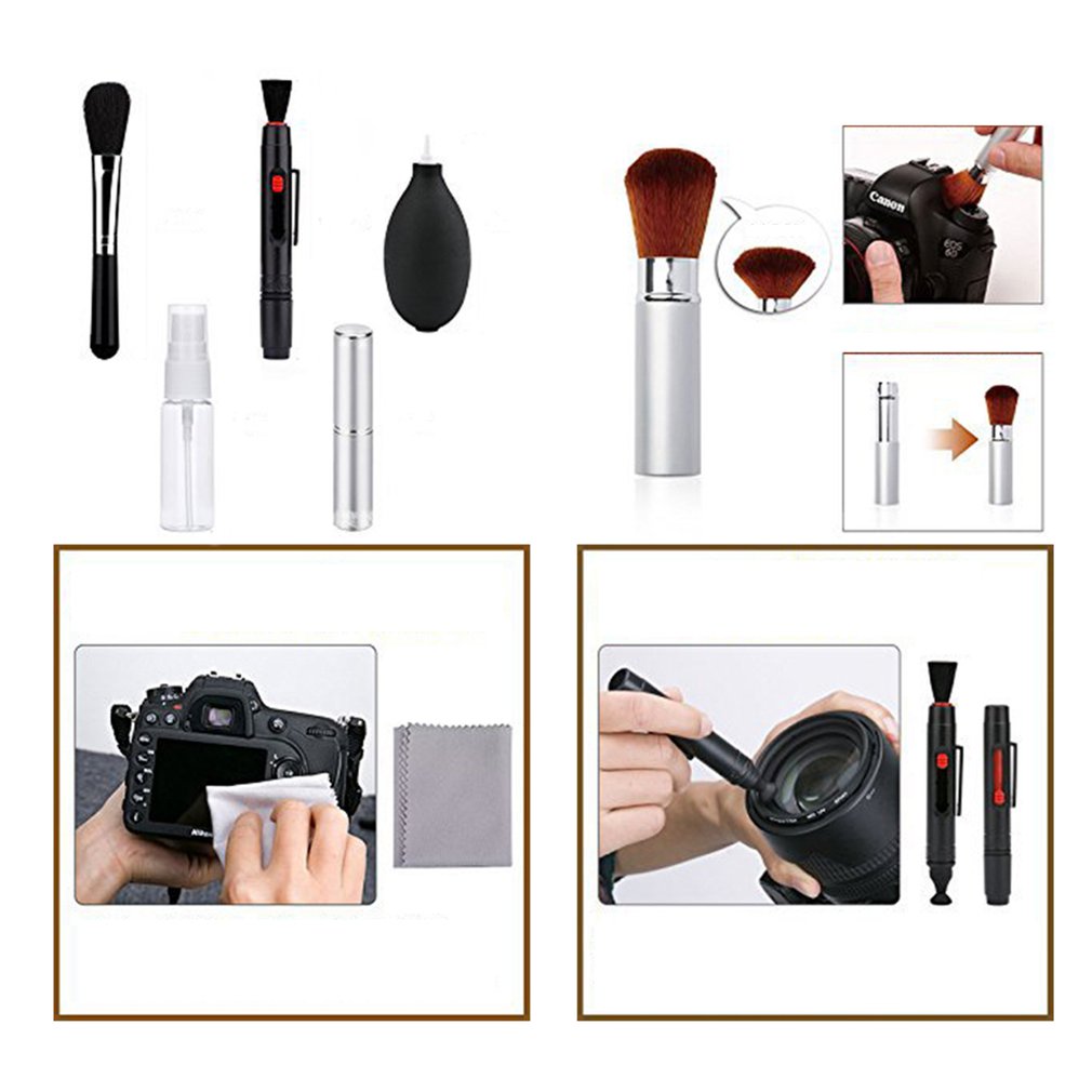 appareil photo numérique brosse de nettoyage essuyer outils ensemble brosse nettoyant Kits photo kit de nettoyage caméra outils nettoyant