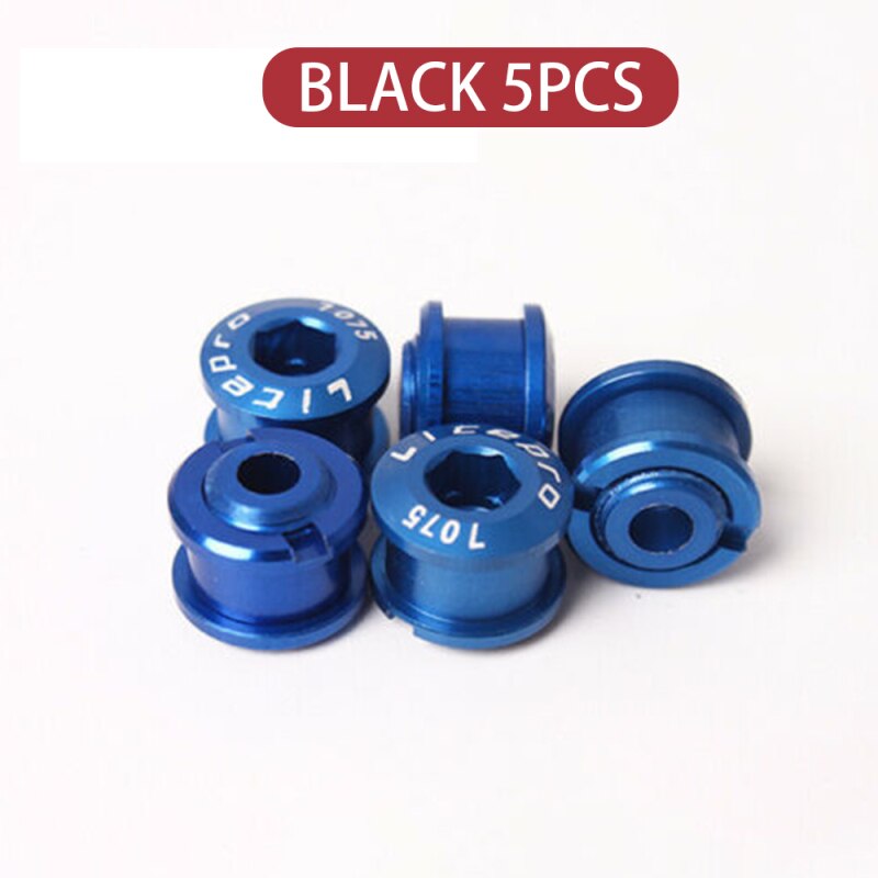 Lot de 5 vis de plateau de vélo de qualité supérieure pour vélos simples, doubles et triples vitesses (7 mm