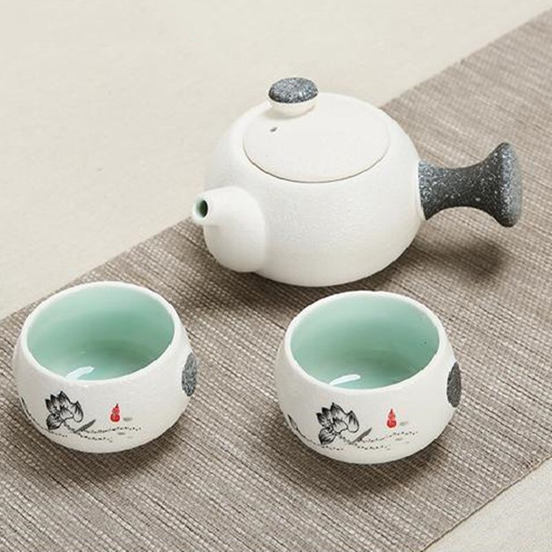 Chinese Traditional Tea Set Coffee Powder Storage Teaware Sealed Tea Container For Home Decorative Ceramic Jar Tea Container Set: Set A