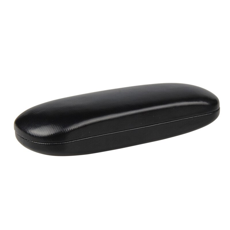 Étui à lunettes-métal noir et cuir pour petites et moyennes montures