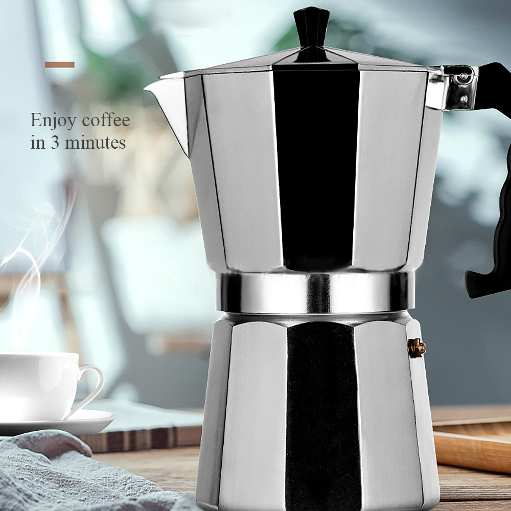 Aluminium Koffiezetapparaat Mokka Espresso Percolator Pot Koffiezetapparaat Moka Pot Elektrothermische Fornuis Kookplaat Koffiezetapparaat