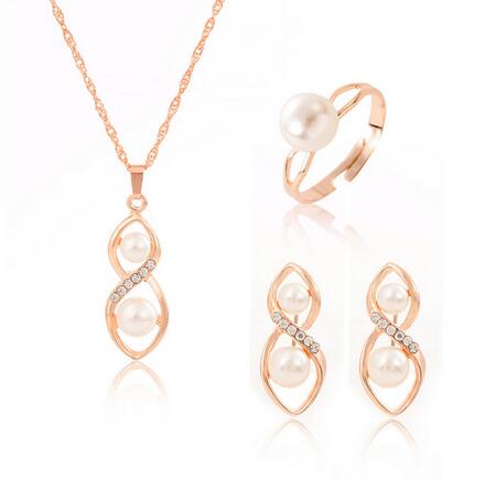 Neue Champagner Gold Farbe Kristall Kirsche Schmuck setzt Für Frauen Hochzeit Party Einstellbare Ring Schlüsselbein Kette Zweig Ohrringe: F174