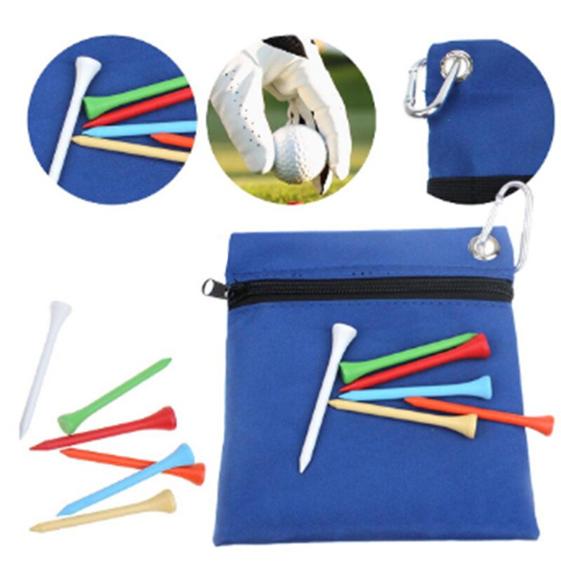 , bolsa de pelota de Golf con cremallera, bolsa de almacenamiento de nailon con mosquetón, accesorios de Golf