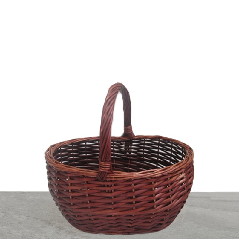 Rattan Willow Weaving Straw Bamboo Weaving Portable Egg Basket Basket Storage Basket Storage Basket