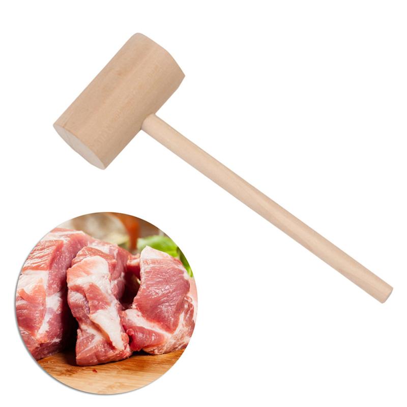 12 pcs Hitting Hammers Durable Round Solid Wood Mini Hammer Educational Toy Cake Mallet for Home