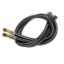 2pcs of G1/2 600mm Stainless Steel Flexible cold mixer Faucet Water supply 4'' pipe Hoses of 60cm