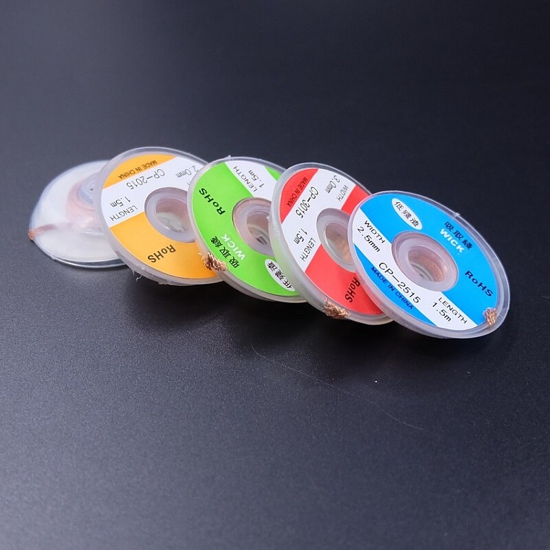 Desoldering Braided Tape Copper Welding Solder Remover 1/1.5/2/2.5/3/4mm Wire Soldering Wick Tin Lead Cord Flux BGA Repair Tool