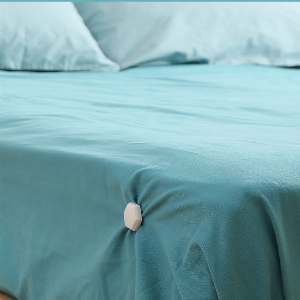 Housse de couette Invisible avec Clip, 4 pièces, couverture de couette simple, drap de lit domestique fixe antidérapant, angle de couverture fixe, boucle fixe sans aiguille