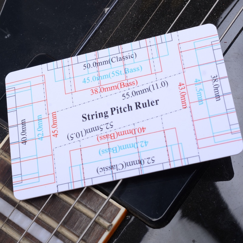 Guitar String Action Gauge String Pitch Ruler Measuring Tool for Bass Classical Electric Acoustic Guitar Luthier Tool