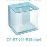 Mini tanque de peces Betta de escritorio, tanque ecológico de plástico, intercambio de tanque de peces dorados, pequeños accesorios de acuario: blue