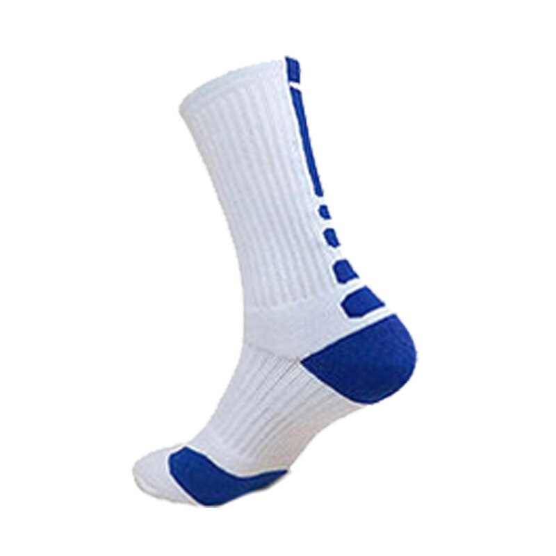 Basketball Adult mao jin di Thickened Elite Socks Profession Sweat Absorbing Wear-Resistant Anti-Friction Training Athletic Sock: LQW10405 Paragraph White Blue