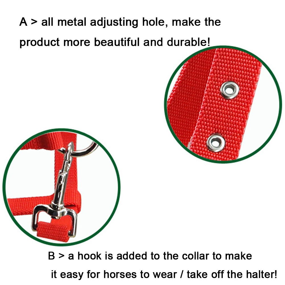 Dubbele Gelaagde Rijden Apparatuur Paard Halter Meerdere Maten Verstelbare Riem Outdoor Fleece Padded Beschermende Afneembare Duurzaam