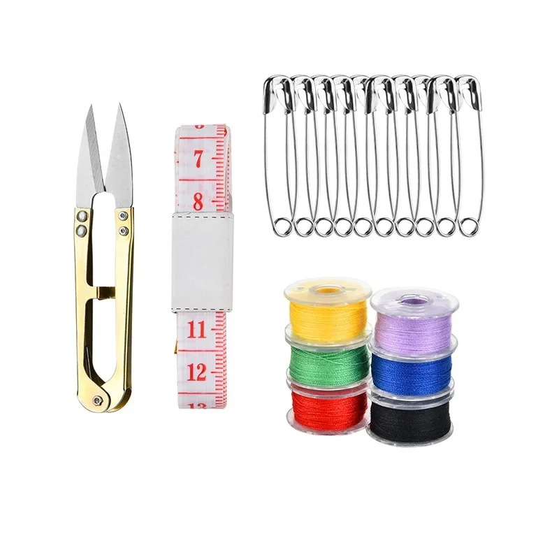 Portable Sewing Machine Mini Handheld Stitch Sew Needlework Cordless Clothes Fabrics Household Electric Sewing Machine: WHITE