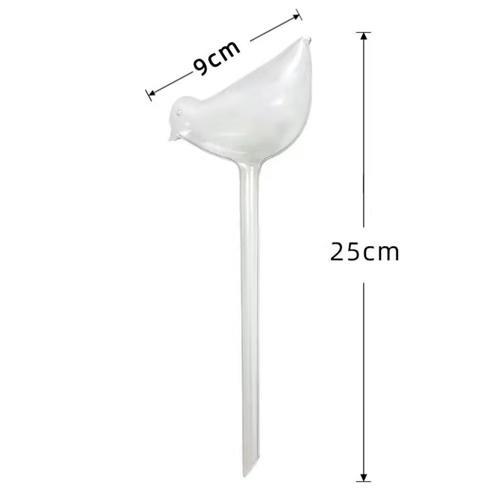 1pcs Garden Automatic Flower Watering Device Plant Waterer Self Watering Globes Bird Shape Hand Blown Clear Plastic Aqua Bulbs