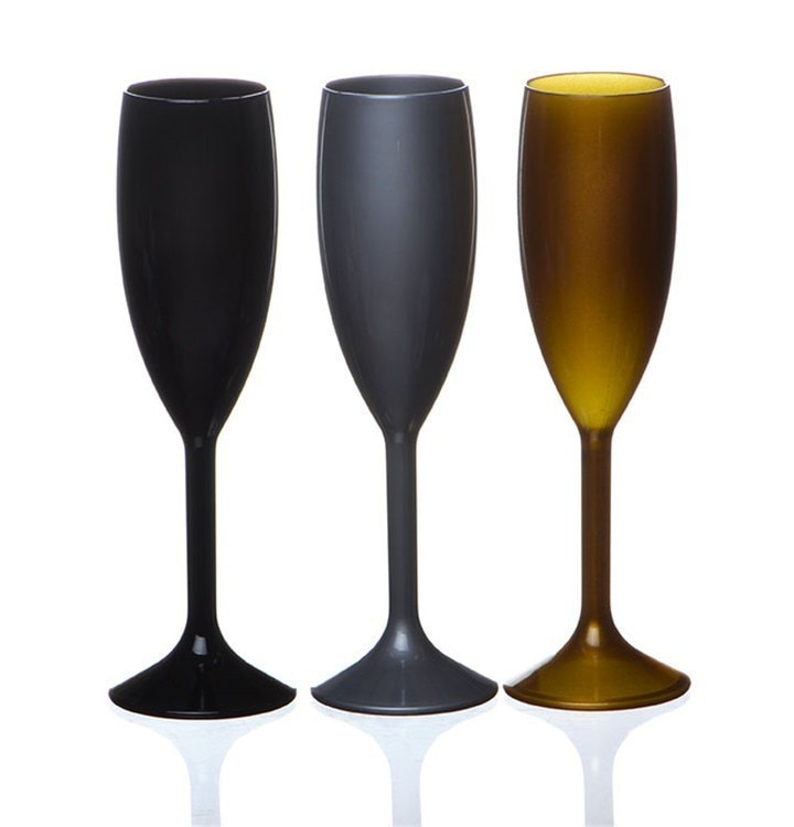 Guld elektropläterad hög botten plast champagne kopp st akryl plast kopp guld galvaniserad rödvin kopp miljövänligt
