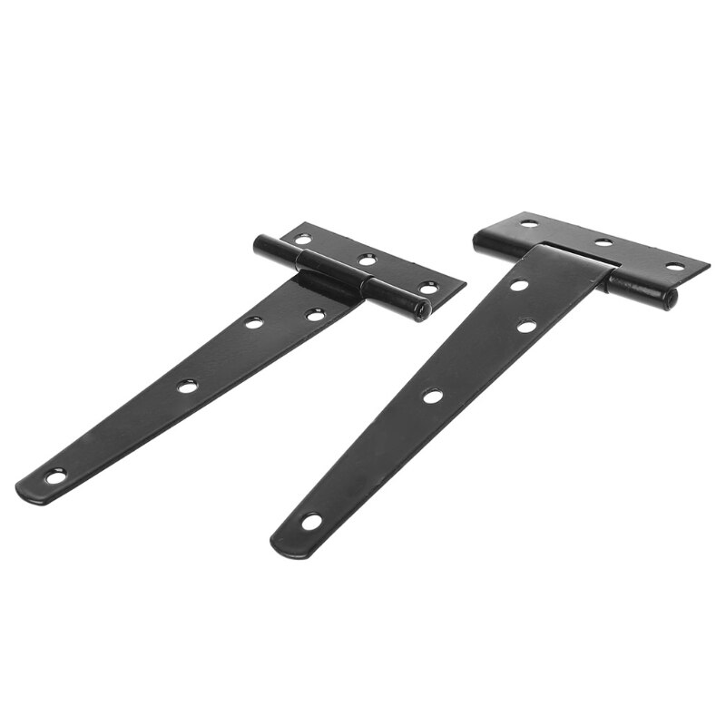 Pintura preta em forma de t, dobradiça triangular, armário, porta de madeira, ferragens, portão, dobradiças, 1 peça