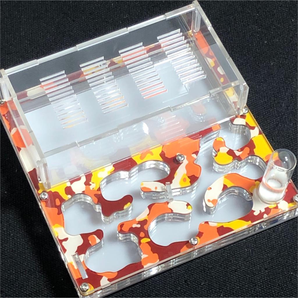 Laberinto de acrílico de doble humectación para granja de hormigas, área de alimentación, casa de hormigas para mascotas, Camuflaje, gran espacio