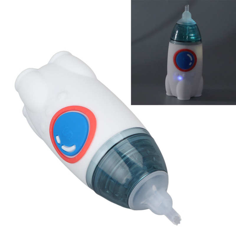 Baby Snot Cleaner IPX7 Waterproof USB Rechargeable Electric Baby Nasal Sucker Prevent Reflux 3 Suction Power 500mAh Lithium