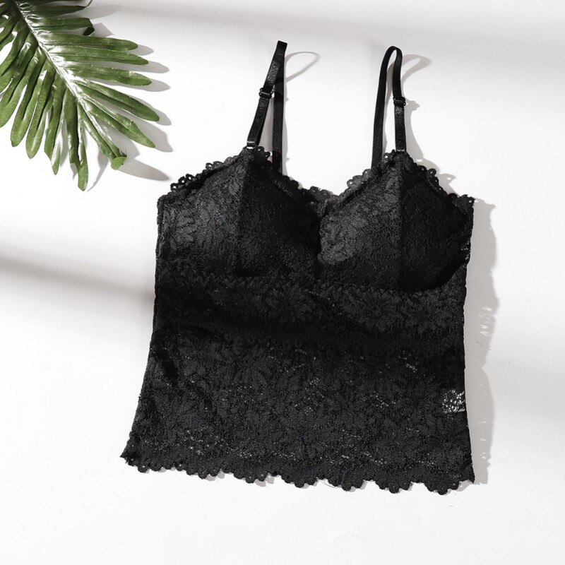 Vrouwen Hollow Lace Mesh Zomer Hemden Zachte Uitneembare V-hals Tops Lace Camis Tops