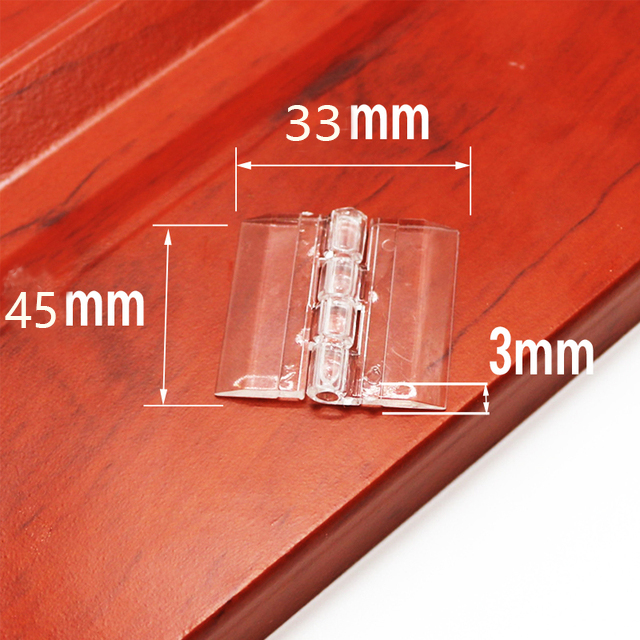 10 stk 25 x 33 30 x 33 38 x 45 65 x 42 foldehængsler af plast gennemsigtig plexiglas hængsel holdbar klar akryl
