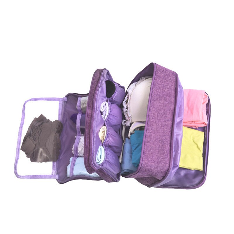 Casual Portable Lady Rits Opbergtas Reizen Ondergoed Beha Sok Lingerie Organizer Vrouw Cosmetische Tas Holster