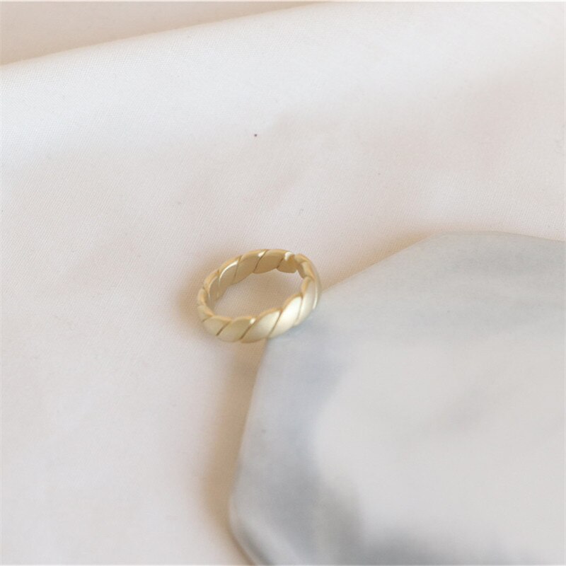 Aomu kvinde ringe acetatplade justerbar ring metal akryl harpiks geometri ringe trendy geometriske vielsesringe: C