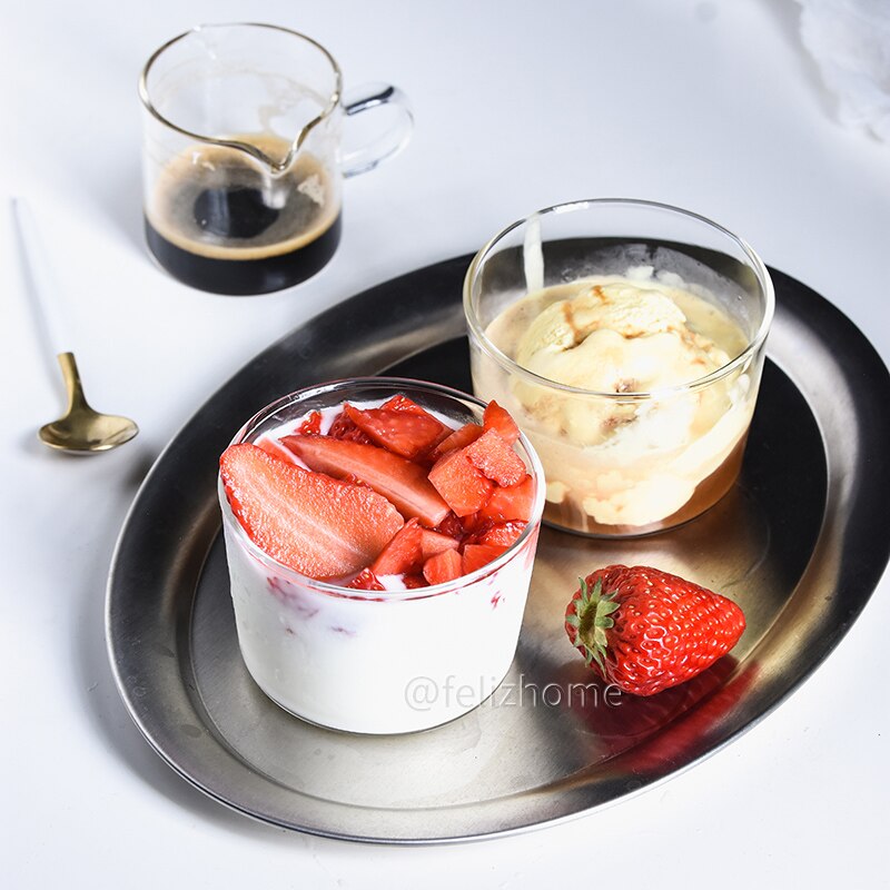 HAND MADE Heat-resistant glass pudding cup Cafe Af... – Vicedeal