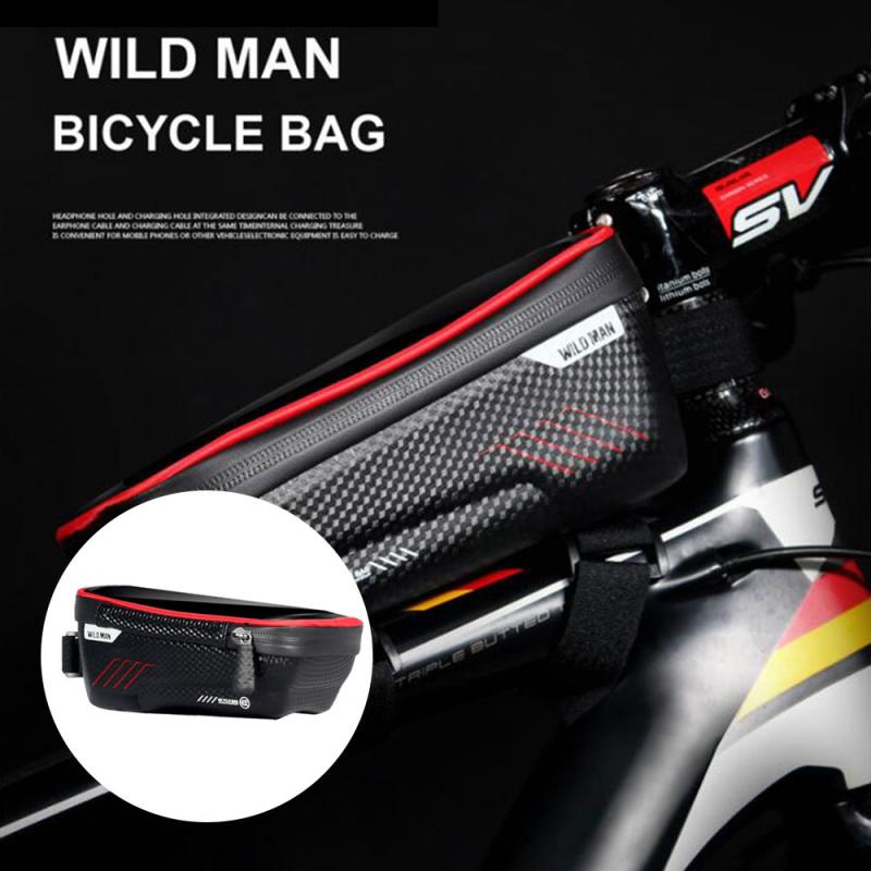Sacos de bicicleta equitação da bicicleta frente jaqueta tubo quadro pacote mountain bike à prova dwaterproof água capa do telefone móvel