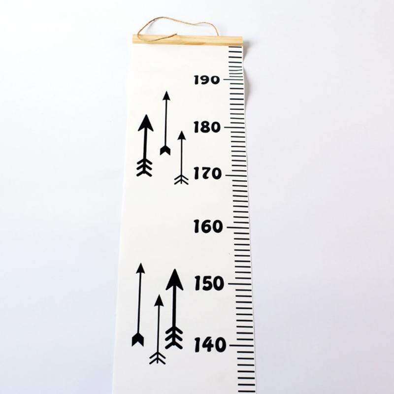 20*200cm höjdmått vägghängande baby barn barn tillväxtdiagram höjdmät linjal väggdekor för rum hem sovrum inredning: Pil