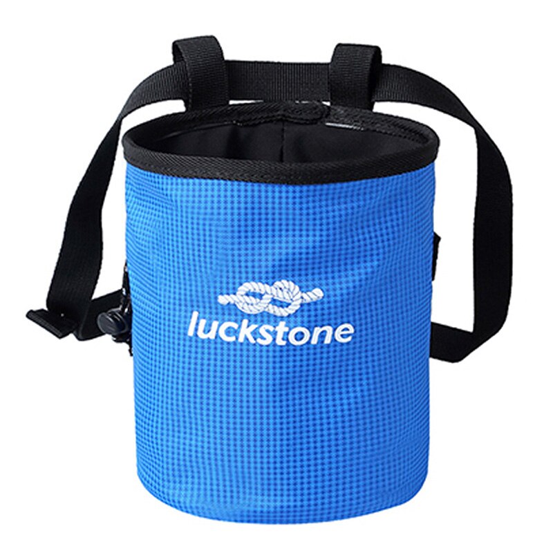 draussen Kreide Tasche Bouldern Klettern Kletterern Magnesium Pulver Tasche Mit Kordelzug Verschluss Verstellbaren Gürtel: Blau