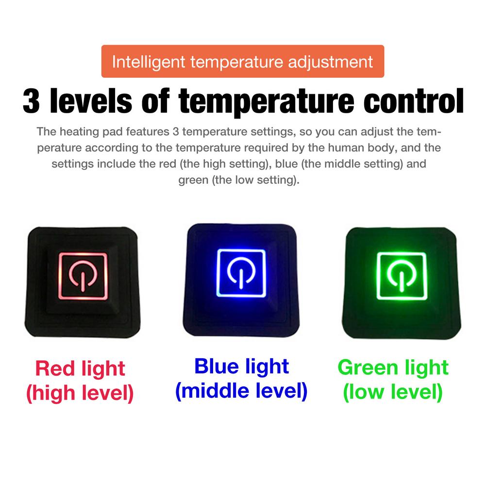 Winter Electric Heating Pad USB charging Heated Neck Wrap Waist Abdomen Cushion Warmer Heater with 3 Temperature Settings