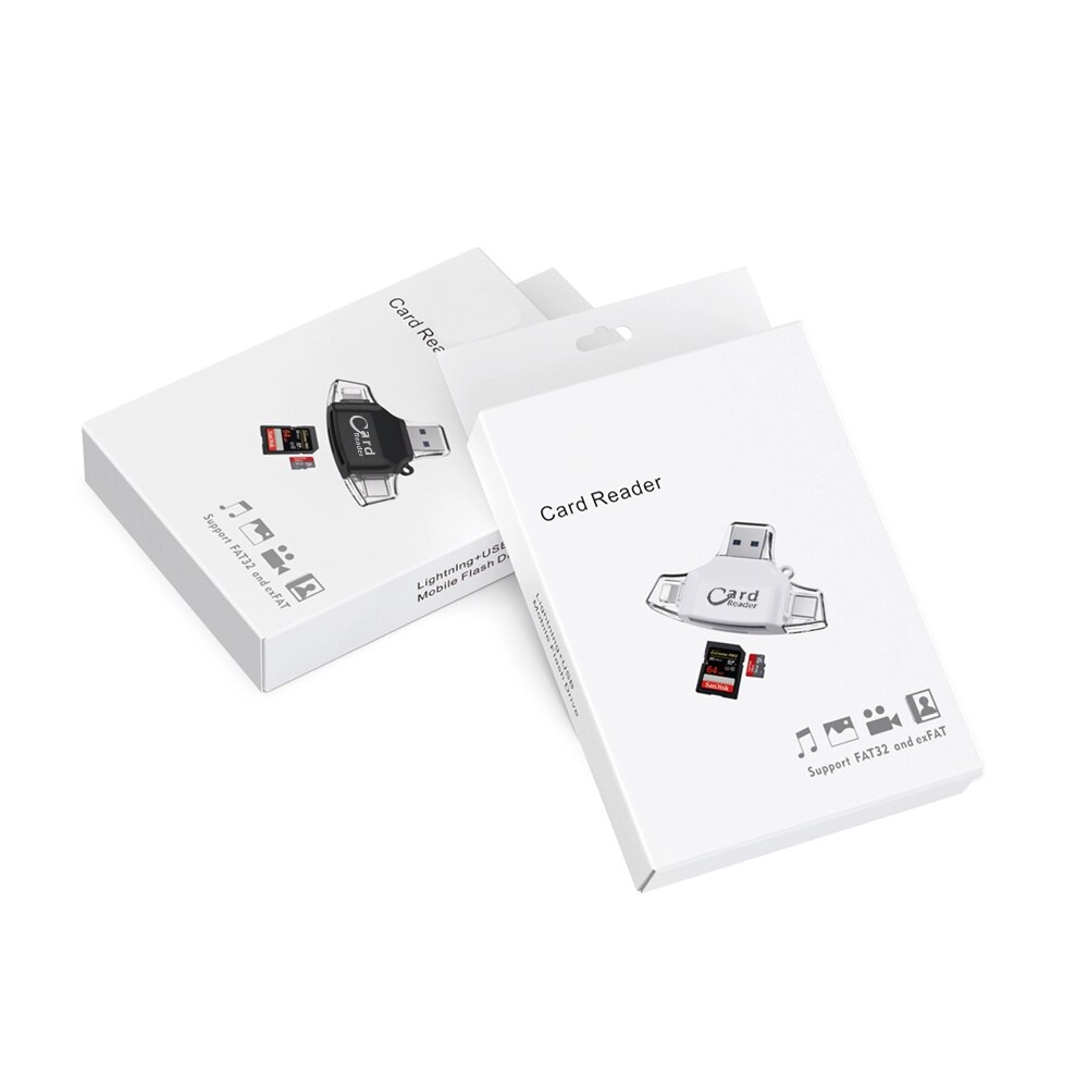 Förderung 4 in 1 OTG USB C Kartenleser Micro USB datum reader/writter für micro SD karte für iphone 11 11 Pro 11 Promax Xs 8 plus