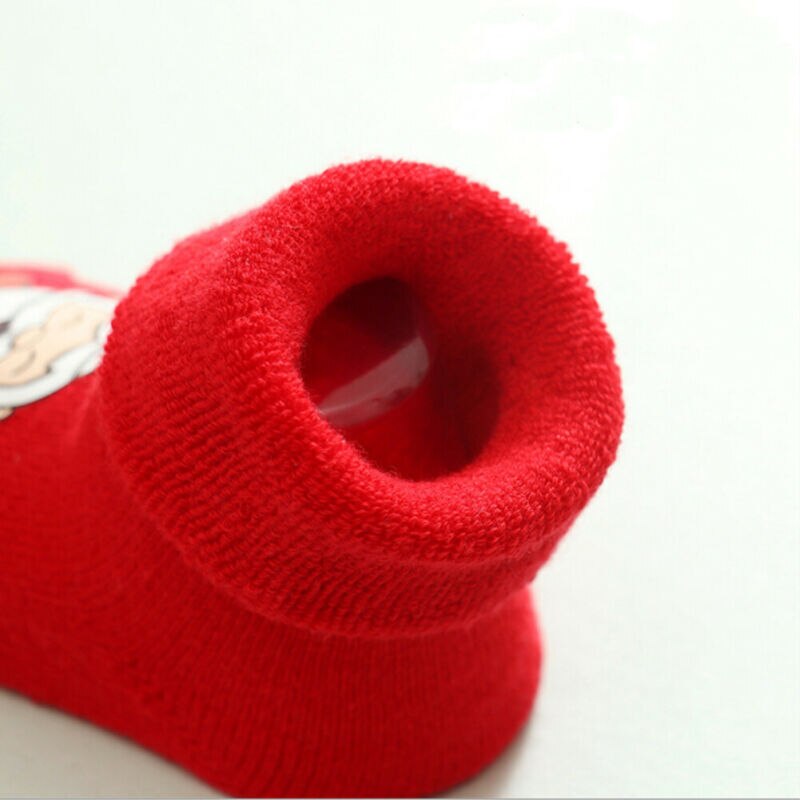 Baby Spullen Baby Meisje Jongen Anti-slip Warme Zachte Sokken Baby Cartoon Peuter Sokken Xmas 3 stks/set