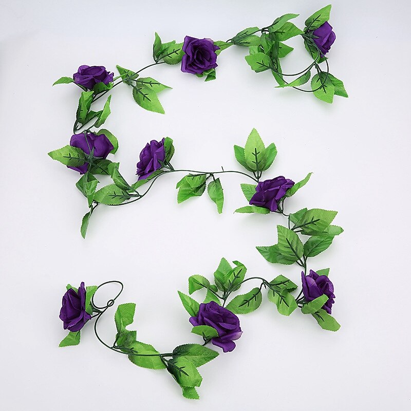Artificial Plants All for Wedding Roses Flower Vine Christmas Bathroom Decorative Flowers Wall Home Decor Household Products: 15