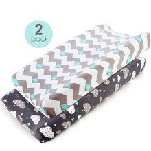 2PC Toddler Newborn Baby Cartoon Print Nursing Changing Pad Cover Nursing Baby Headrest Cover Baby Care @45