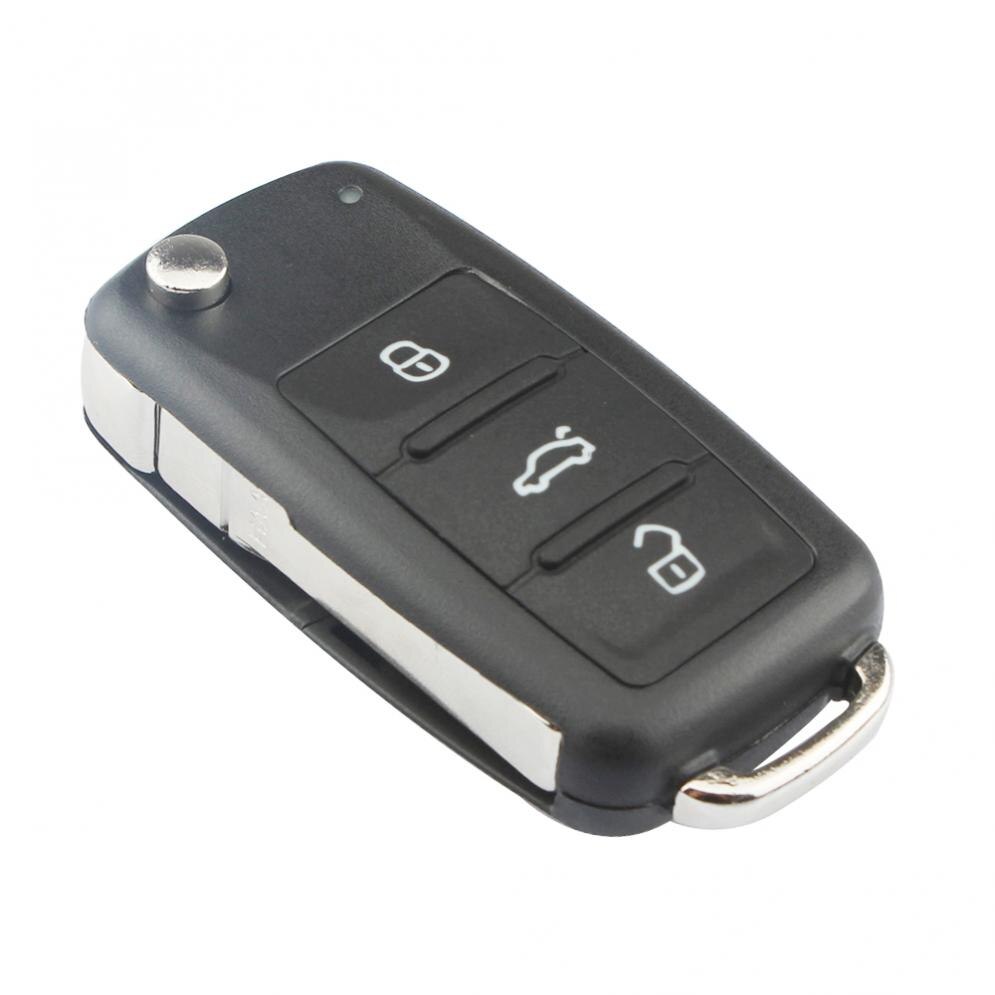 1pcs Black 3 Buttons Smart Remote Replacement Key Case No Chip with Indicator Lamp fit for Passat / Volkswagen B5: Default Title