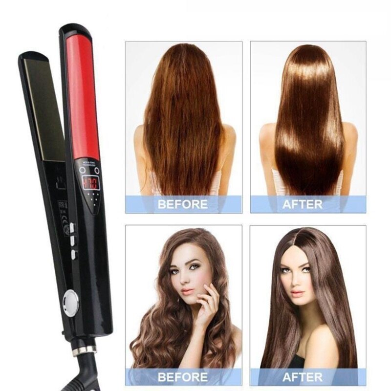 Stijltang Temperatuur Aanpassing Titanium Flat Iron Stijltang Voor Vrouwen Stijltang