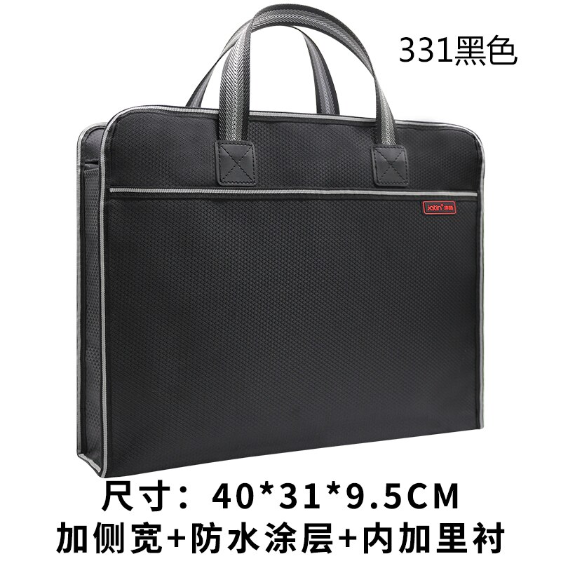 Brief case Men Casual Business Bag A4 Male Workbag Brief Bag Hand Belt Canvas Bag: 331 BLACK