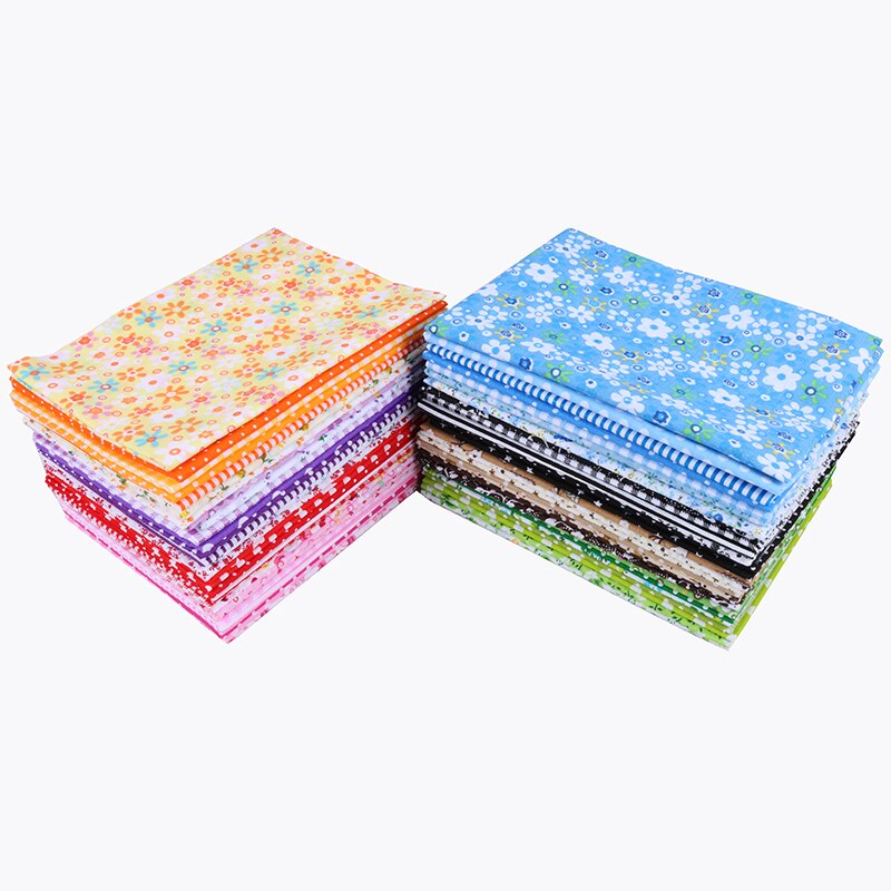 Nanchuang-tela fina de algodón para manualidades, costura retales para hecha a mano, para álbum de recortes, para edredón, patrón de costura, 25x25m, 7 unids/lote