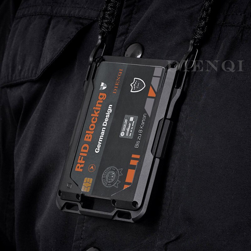NFC Rfid Metal Bank Credit Card Holder Men Women Minimalist Wallet Male Cardholder porte carte Billetera case for badges choker