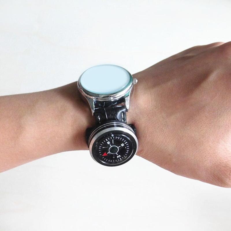 Mini Horloge Band Knop Kompas Precisie Navigatie Kompas Survival Mini Pocket Kompas Outdoor Wandelen Camping Accessoires