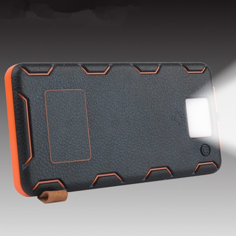 Folding Dual USB Charger Solar Power Bank LED Illumination 8000mAh Rechargeable External Battery solar charger солнечная батарея