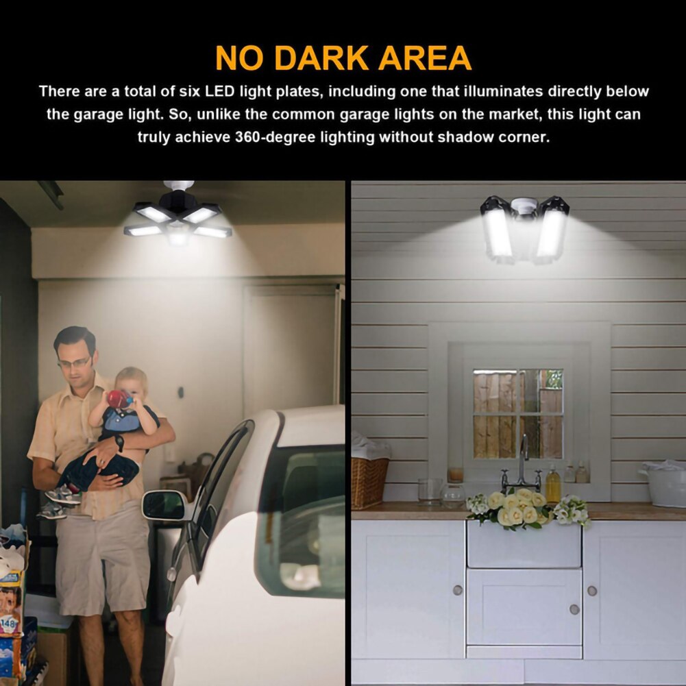 Plafonnier LED industriel pliable et déformable, éclairage d&#39;intérieur, luminaire de plafond, idéal pour un Garage ou un atelier
